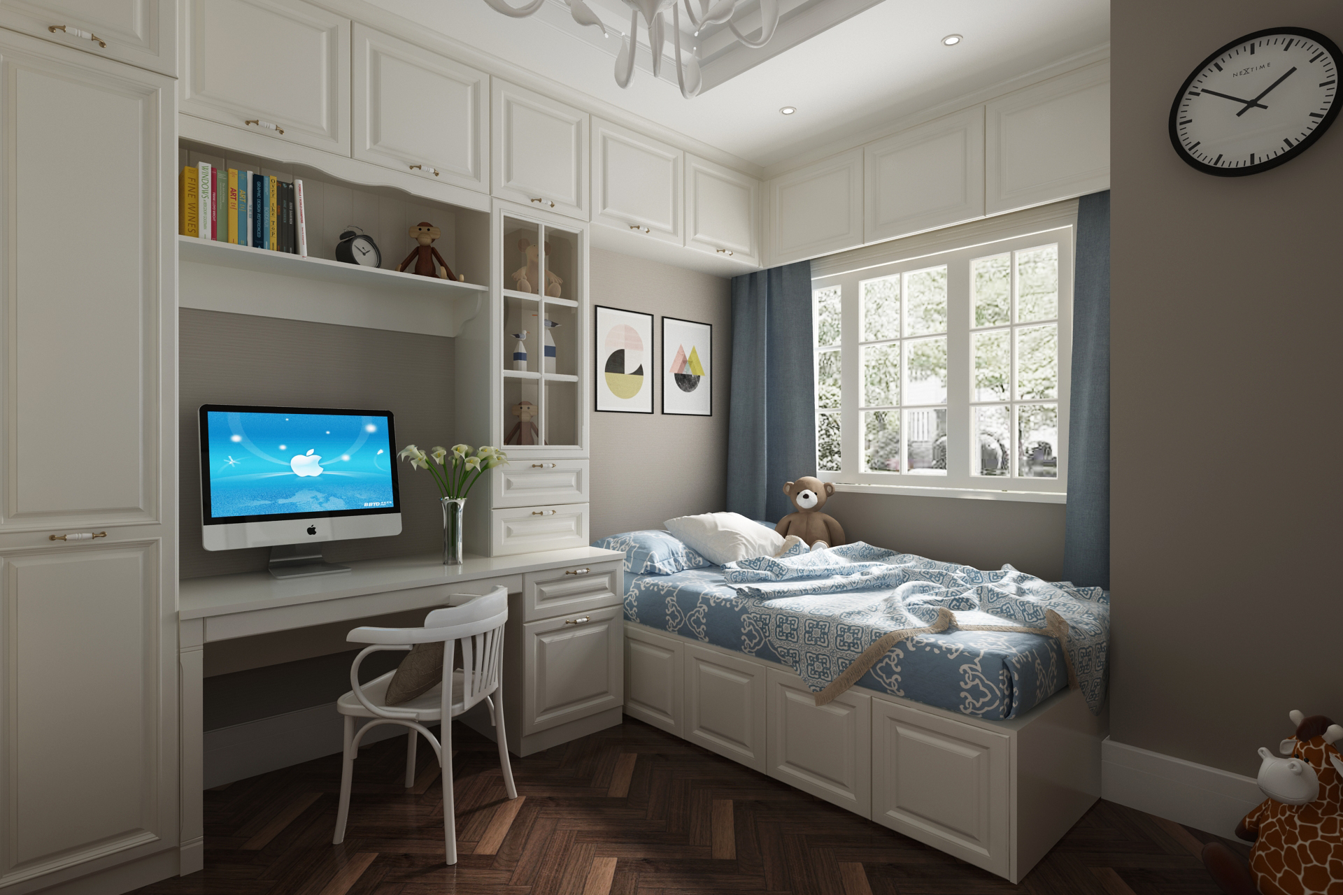 全鋁榻榻米-01（風格：簡歐；顏色：暖白）