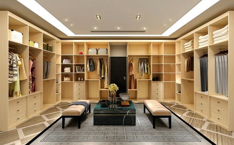 全鋁衣帽間-01（風格：現代；顏色：楓木）