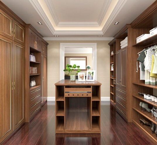 全鋁衣帽間-02（風(fēng)格：中式；顏色：胡桃）